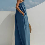 Candelaria | Mono de denim de pierna ancha