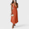Candelaria | Vestido de verano con espalda abierta y detalle plisado