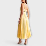 Candelaria | Vestido de verano con espalda abierta y detalle plisado
