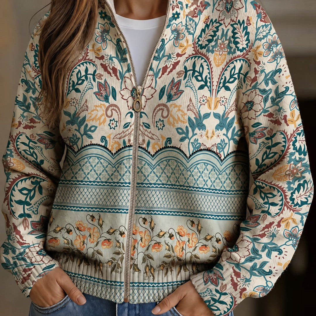 Cándida | Cárdigan con cenefa floral