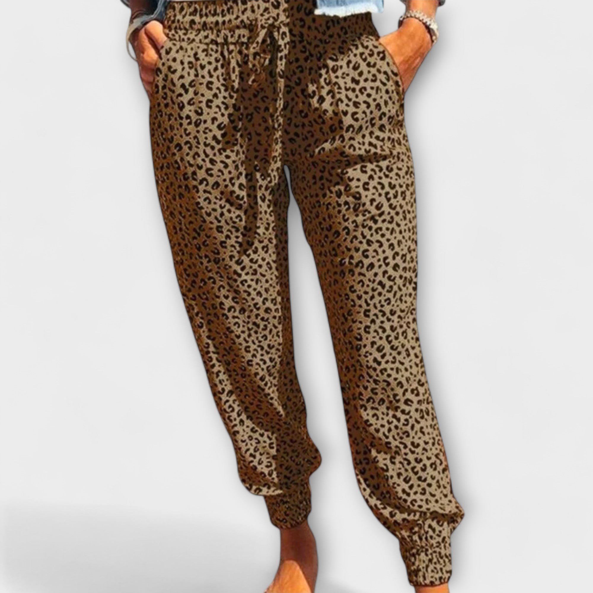 Caridad | Pantalón ancho con estampado de leopardo