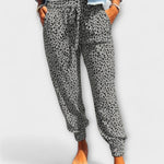 Caridad | Pantalón ancho con estampado de leopardo