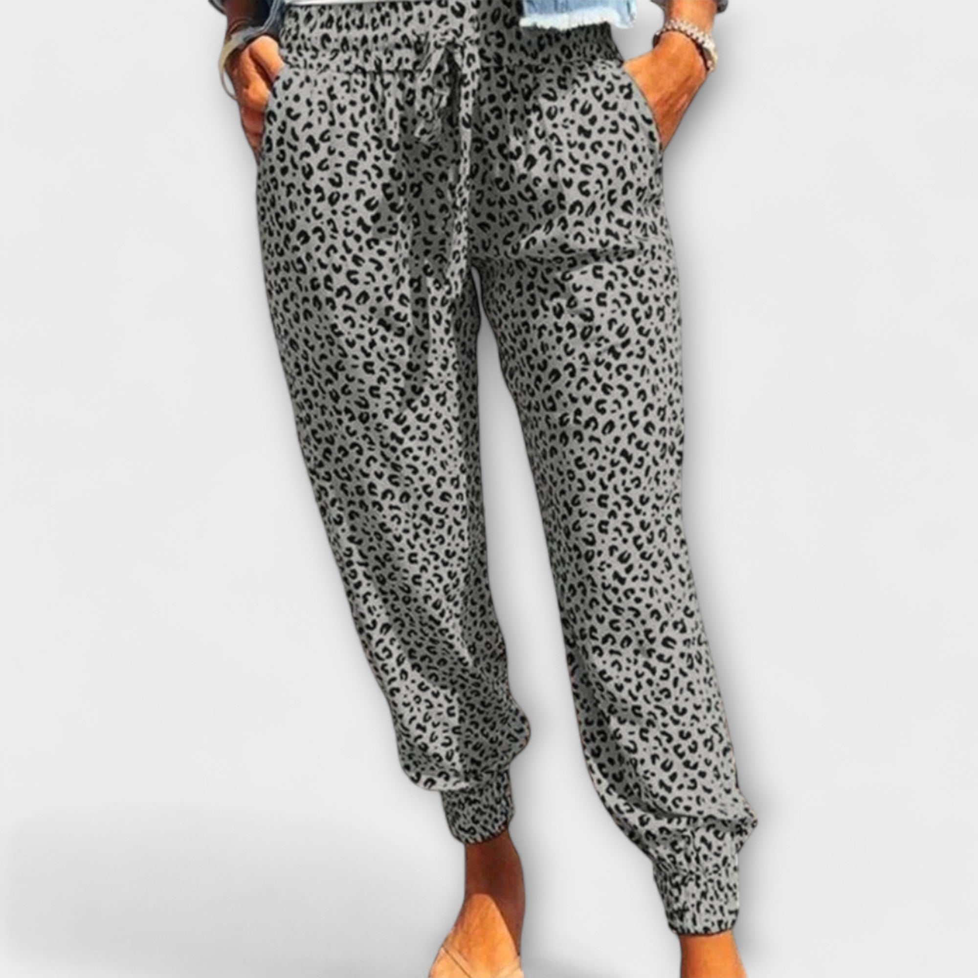 Caridad | Pantalón ancho con estampado de leopardo