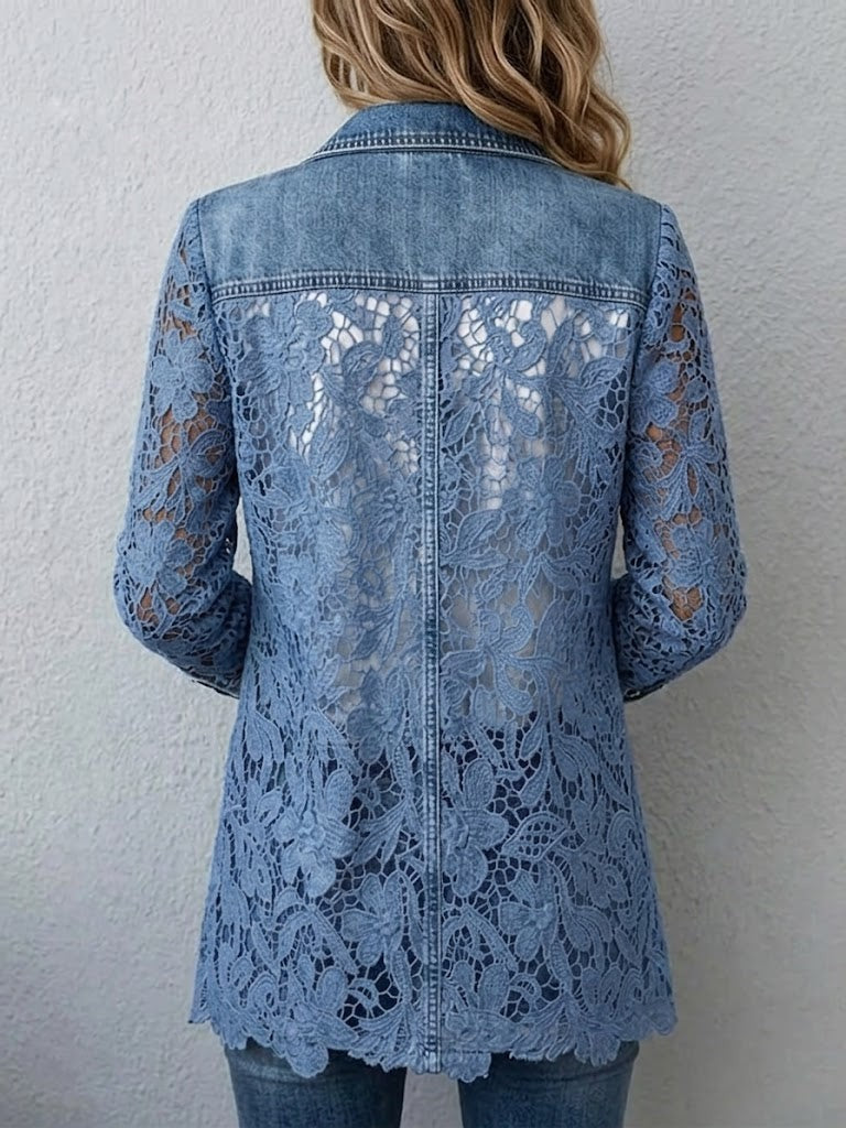 Carina | Blazer con aplicaciones de encaje de flores