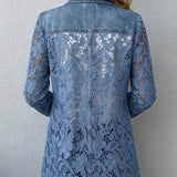 Carina | Blazer con aplicaciones de encaje de flores