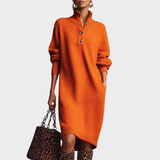 Cayetana | Vestido de invierno elegante con botones