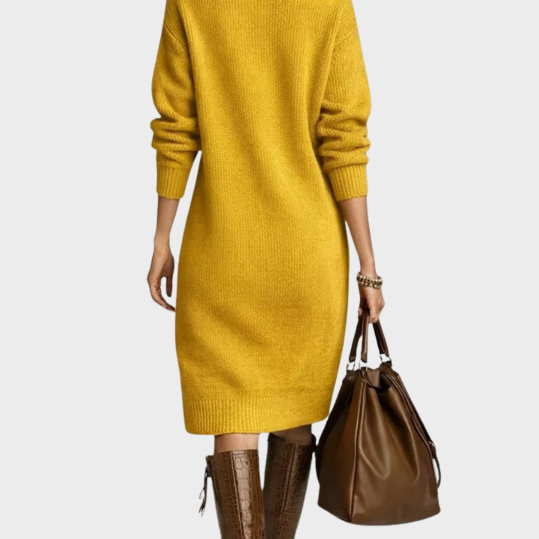 Cayetana | Vestido de invierno elegante con botones