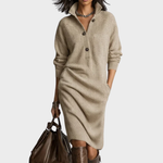 Cayetana | Vestido de invierno elegante con botones