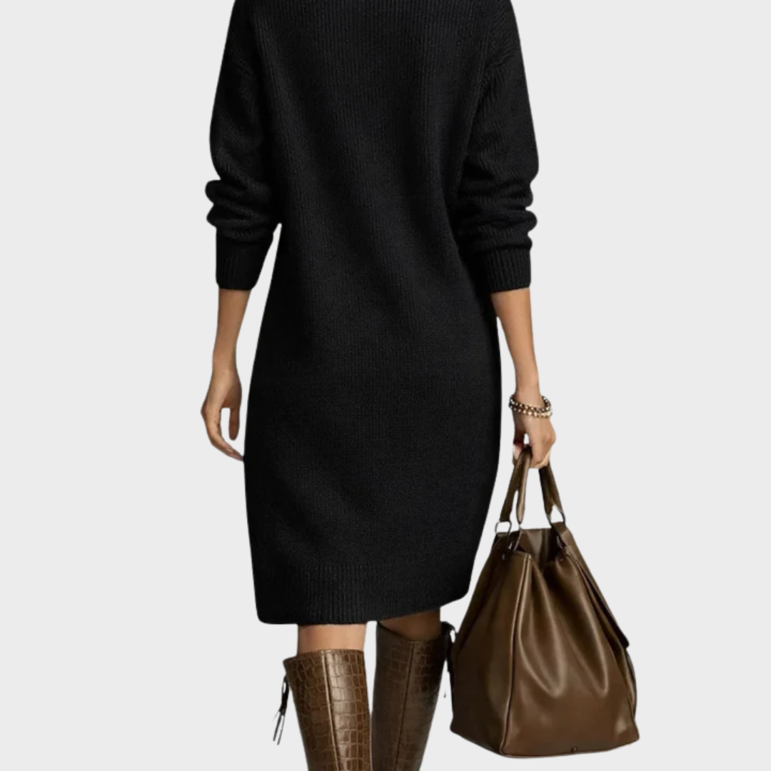 Cayetana | Vestido de invierno elegante con botones