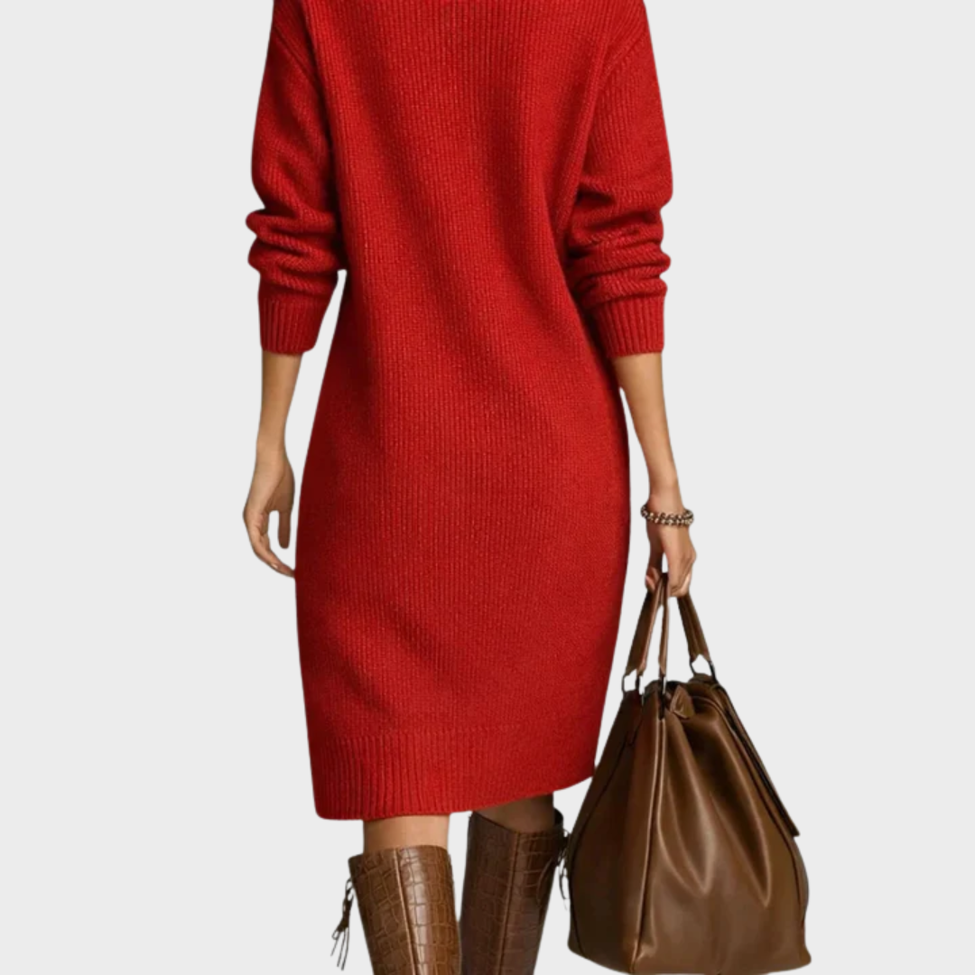 Cayetana | Vestido de invierno elegante con botones