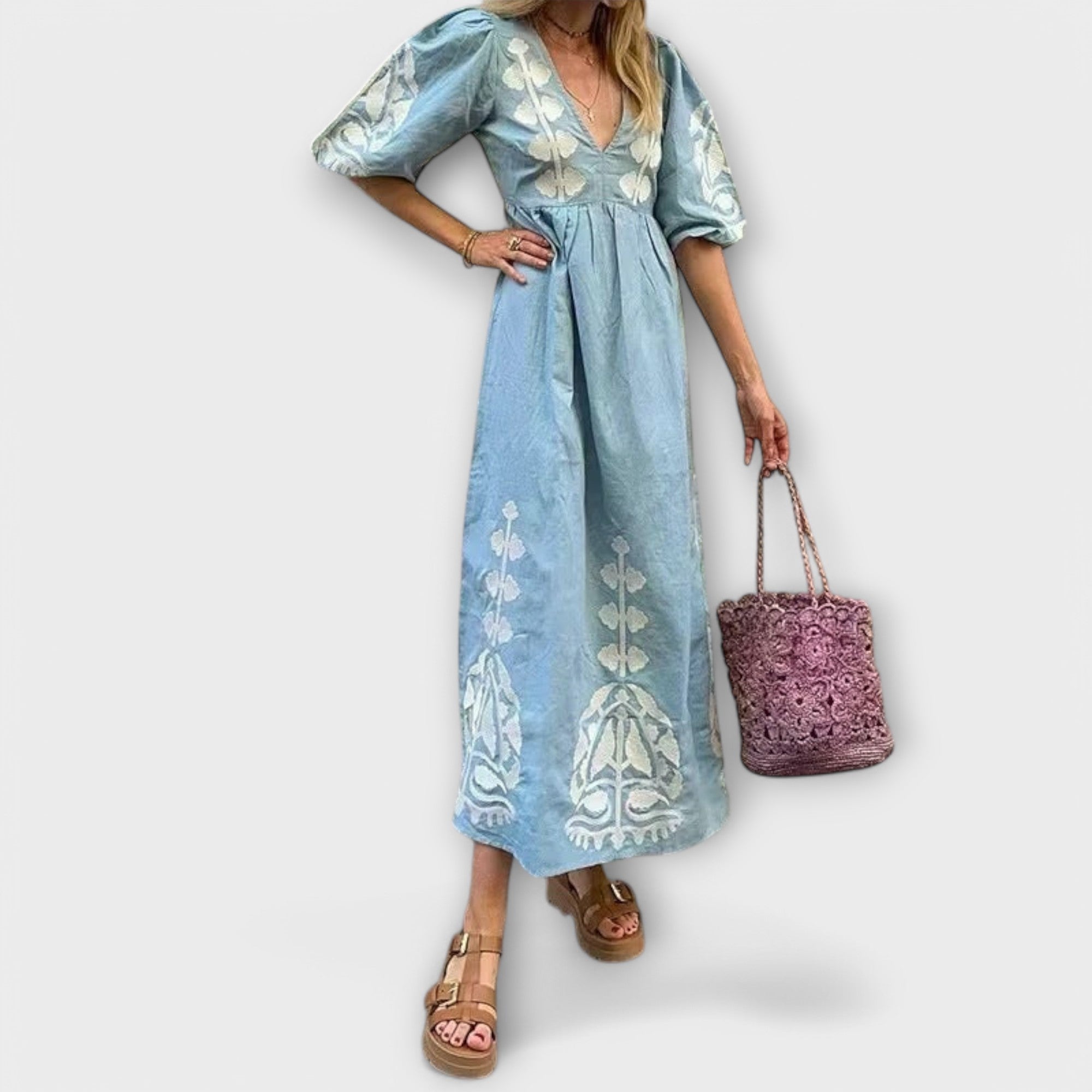 Celestina | Vestido estampado de elegancia natural