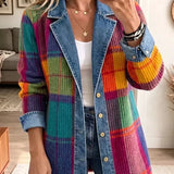 Celsa | Chaqueta vaquera patchwork de cuadros