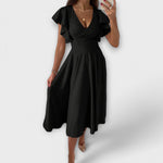 Constanza | Vestido elegante con cuello en V y silueta fluida