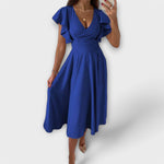 Constanza | Vestido elegante con cuello en V y silueta fluida
