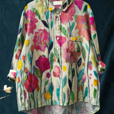 Consuelo | Blusa informal de mujer con estampado floral vintage