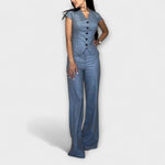 Consuelo | Conjunto de top con cuello en V y pantalón elegante