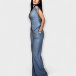 Consuelo | Conjunto de top con cuello en V y pantalón elegante