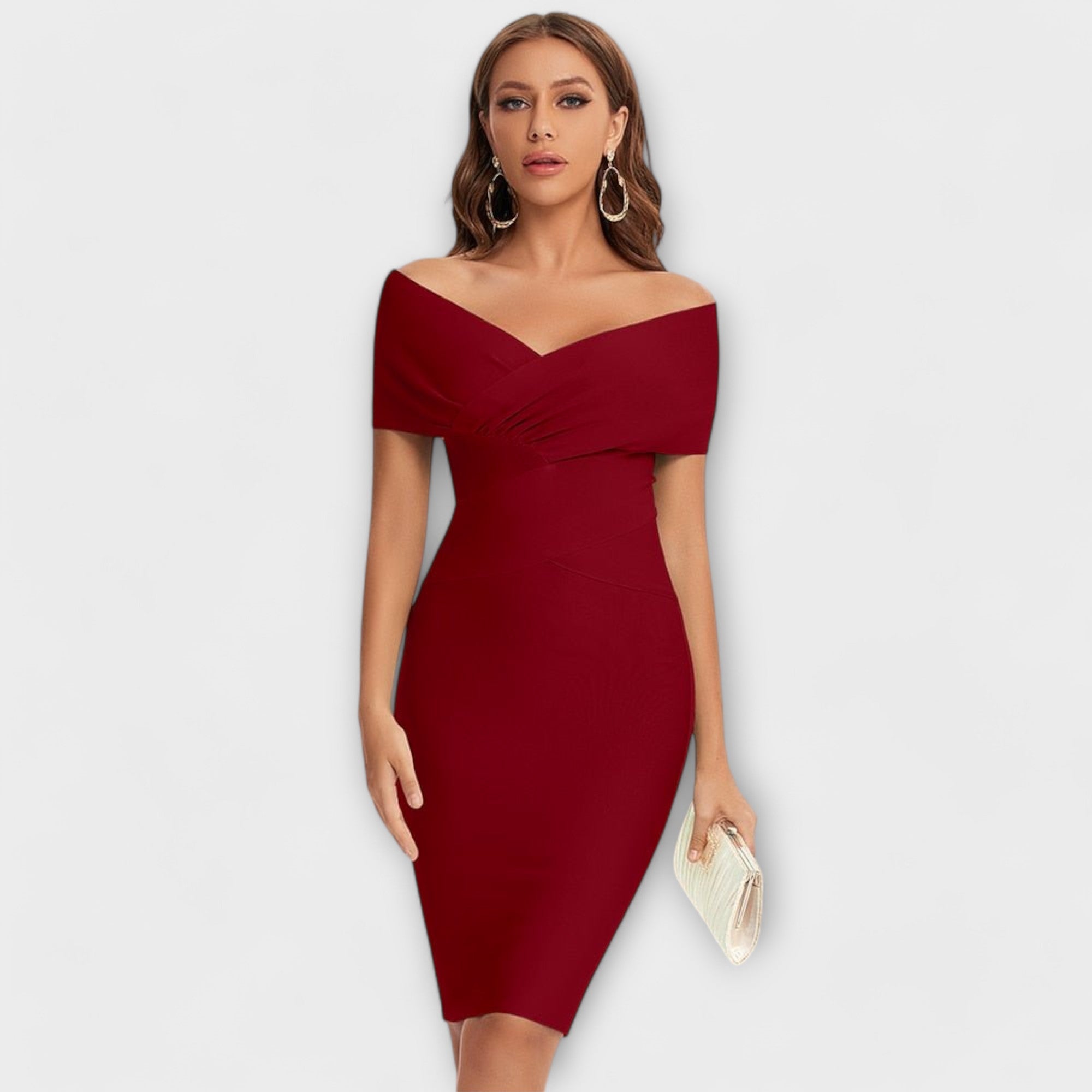Cristina | Vestido elegante con cuello en V