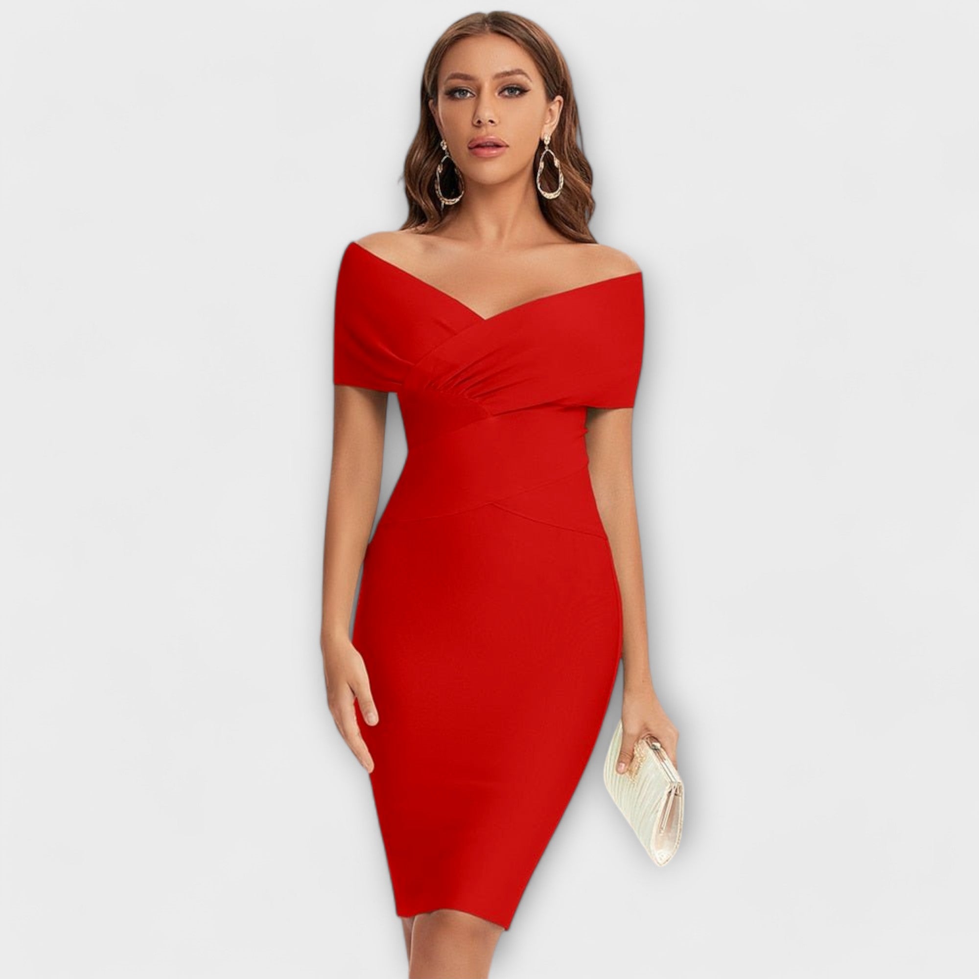 Cristina | Vestido elegante con cuello en V