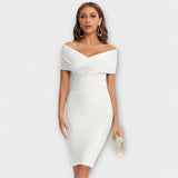 Cristina | Vestido elegante con cuello en V
