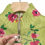 Débora | Cárdigan verde con estampado floral