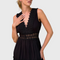 Débora | Vestido midi bohemio sin mangas con detalles de encaje