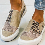 Dionisia | Zapatos de lona informales con estampado de leopardo