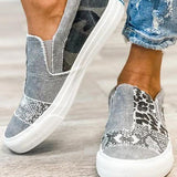 Dionisia | Zapatos de lona informales con estampado de leopardo