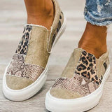 Dionisia | Zapatos de lona informales con estampado de leopardo