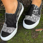 Dionisia | Zapatos de lona informales con estampado de leopardo