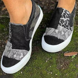 Dionisia | Zapatos de lona informales con estampado de leopardo