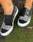 Dionisia | Zapatos de lona informales con estampado de leopardo