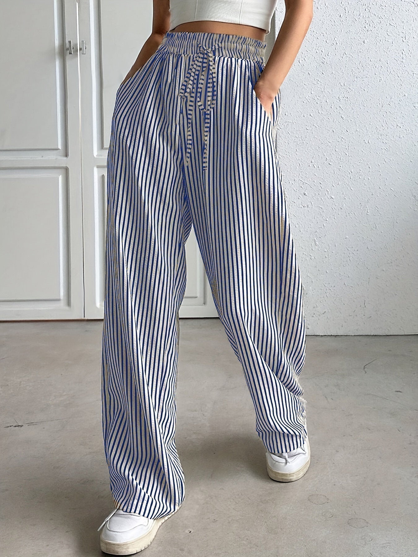 Dorotea | Pantalón de rayas de pierna ancha