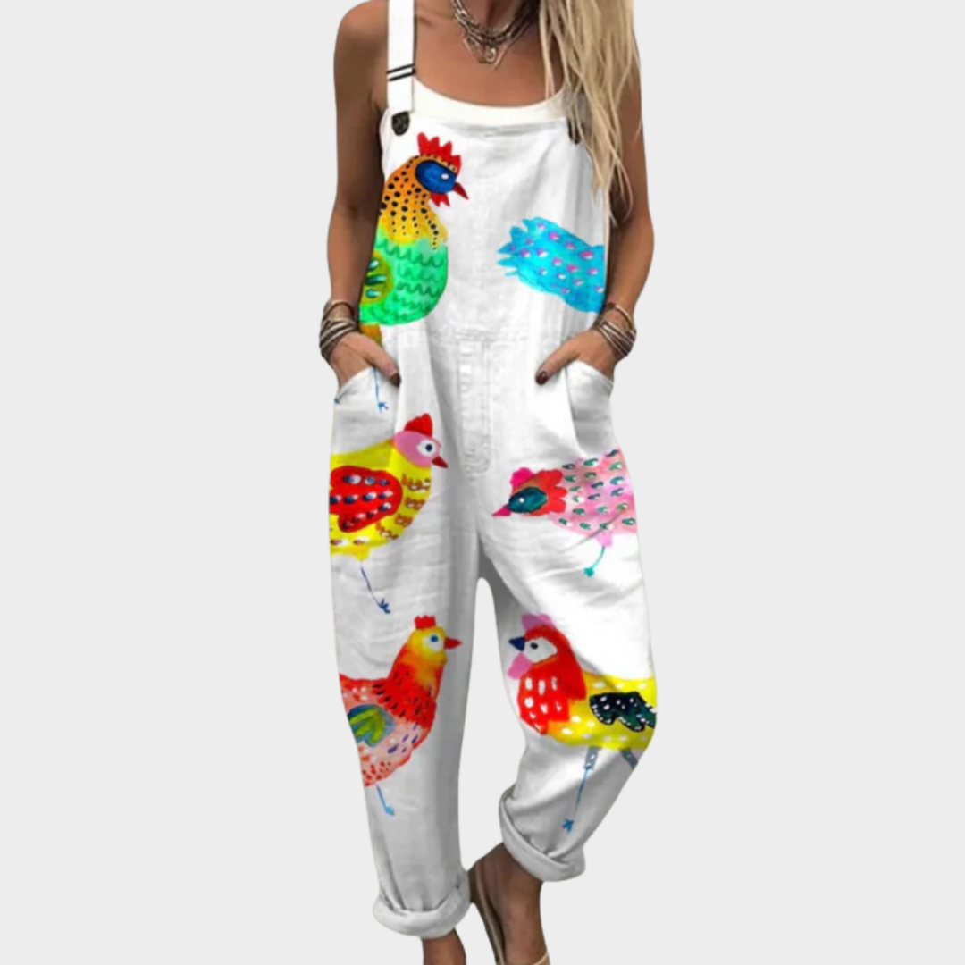 Dulce | Peto blanco con gallinas de colores