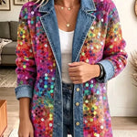 Edurne | Chaqueta vaquera efecto lentejuelas