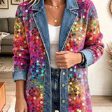 Edurne | Chaqueta vaquera efecto lentejuelas