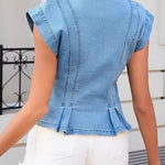 Eider | Top vaquero con cuello en V