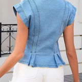 Eider | Top vaquero con cuello en V