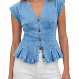 Eider | Top vaquero con cuello en V