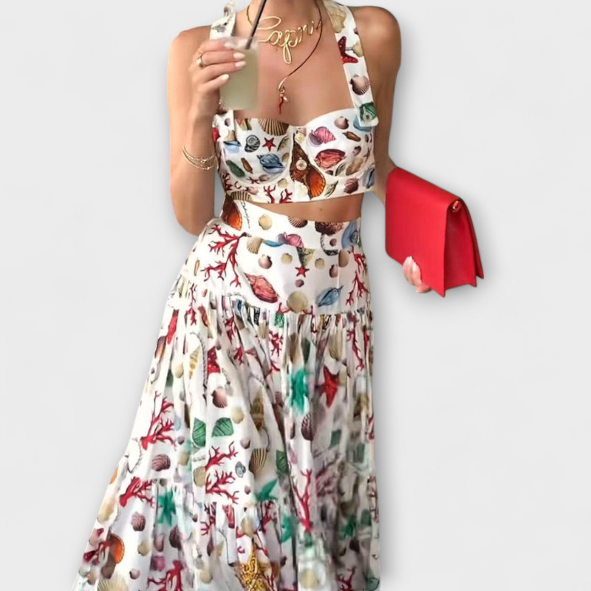 Elia | Conjunto elegante de falda de dos piezas