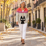 Elisenda | Cárdigan de punto cómodo con capucha, en la calle
