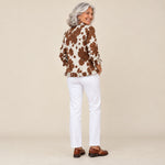 Elisenda | Chaqueta con volantes y estampado de vaca, vista de espaldas