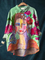 Elsa | Blusa informal de mujer con estampado de retrato estilo pintura al óleo