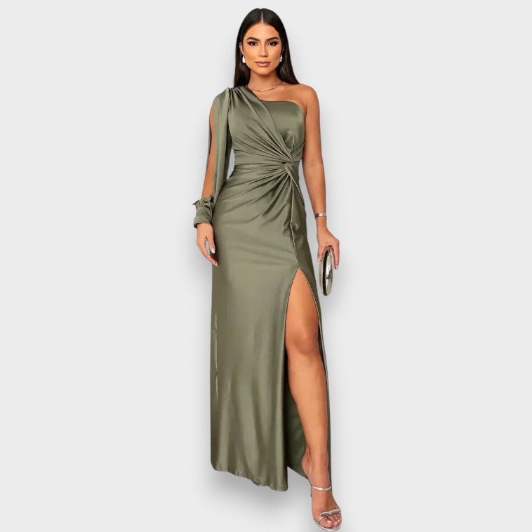 Elsa | Vestido largo elegante de un hombro