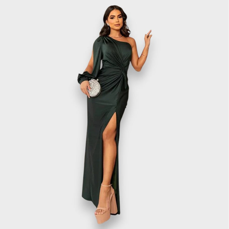 Elsa | Vestido largo elegante de un hombro
