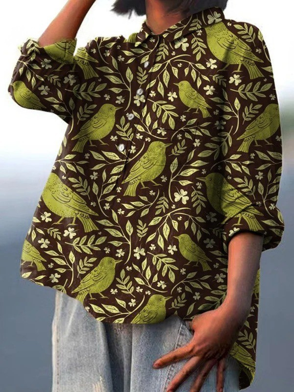 Encarnación | Blusa informal vintage con estampado floral