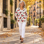 Enriqueta | Cárdigan de punto cómodo con capucha, en la calle