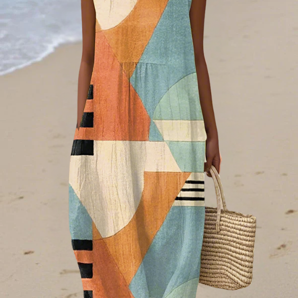Enriqueta | Vestido midi multicolor versátil