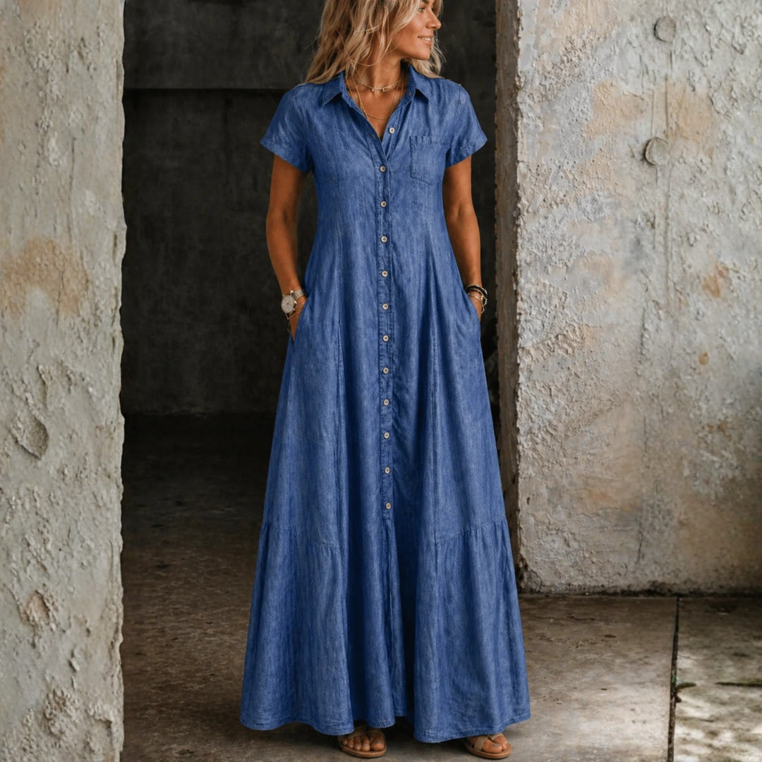 Erica | Vestido largo de denim