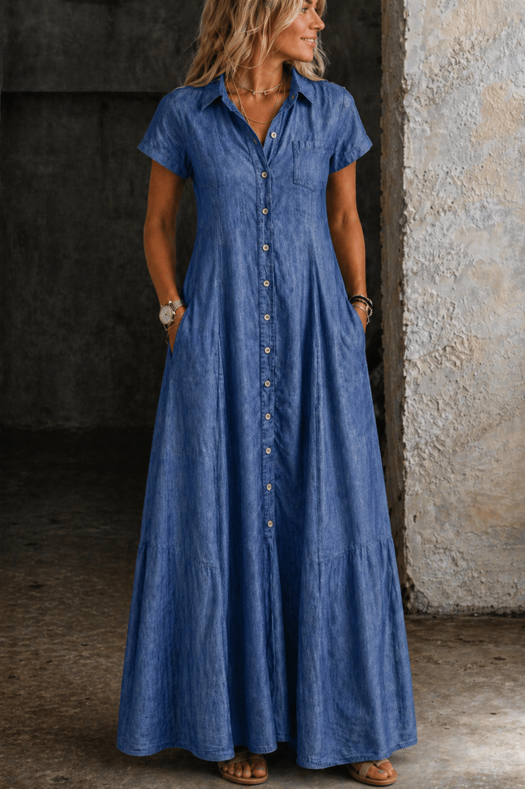 Erica | Vestido largo de denim